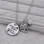 LIUANAN Inspirational Necklace Personalized Engraved Mantra Pendant Necklaces Encouragement Jewelry for Women Girl Sister Mother Friends