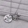 LIUANAN Inspirational Necklace Personalized Engraved Mantra Pendant Necklaces Encouragement Jewelry for Women Girl Sister Mother Friends