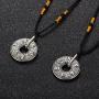 INRENG Mens Stainless Steel Tibetan Buddhist Om Mani Padme Hum Mantra Pendant Necklace Yoga Religious Jewelry