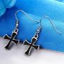 Halloween Drop Cross Earrings Gifts for Women Girl Her Ladies Teen 2 Pair Stainless Steel Dangle Earrings for Daughter Mom Student Coworker Friend on Christmas Birthday Costume Party Jewelry Set