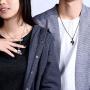 Couple Heart/Cat Necklaces, 2pcs Necklaces/Set, Black/18K Real Gold Plated 316L Stainless Steel, Mens Womens Jewelry (with Gift Box)