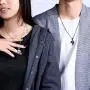 Couple Heart/Cat Necklaces, 2pcs Necklaces/Set, Black/18K Real Gold Plated 316L Stainless Steel, Mens Womens Jewelry (with Gift Box) Couple Heart/Cat Necklaces, 2pcs Necklaces/Set, Black/18K Real Gold Plated 316L Stainless Steel, Mens Womens Jewelry (with Gift Box)