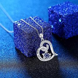 PRAYMOS 925 Sterling Silver Necklace Pendant Jewelry Women Birthday Stocking Stuffers for Her