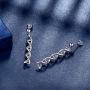 Beautlace DNA Double Helix Chemistry Science Molecule Biology Necklace and Earrings Jewelry Set Silver/18K Gold/Black Gun Plated Jewelry for Women and Girls