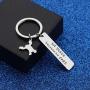 WUSUANED We Scare Because We Care Keychain with Monster Charm Movie Lover Jewelry Gift for Movie Fan Best Friend