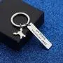 WUSUANED We Scare Because We Care Keychain with Monster Charm Movie Lover Jewelry Gift for Movie Fan Best Friend
