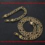 Tuccpai 316L Stainless Steel Mens and Womens Necklace Bracelet Jewelry Set Miami Cuban Necklace