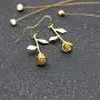 Romantic Rose Flower Dangle Hook Earrings for Women and Girl Romantic Rose Flower Dangle Hook Earrings for Women and Girl