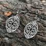 Stainless Steel Filigree Polished Leaf Dangle Cutout Earrings for Sensitive Ears | Jewelry for Women