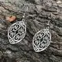 Stainless Steel Filigree Polished Leaf Dangle Cutout Earrings for Sensitive Ears | Jewelry for Women
