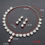 HapiBuy Crystal Pearl floral Design Wedding Jewelry Set Necklace and Earring for Women and Brides Gold Color