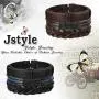 Jstyle 12Pcs Braided Leather Bracelet for Men Women Cuff Wrap Bracelet Adjustable Black and Brown (A:12Pcs) Jstyle 12Pcs Braided Leather Bracelet for Men Women Cuff Wrap Bracelet Adjustable Black and Brown (A:12Pcs)