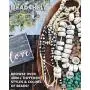 TheBeadChest African Traditional Bead Bracelet, Krobo Tribal Painted Powder Glass Authentic Stretch Bracelet Inspired by African Trade Beads