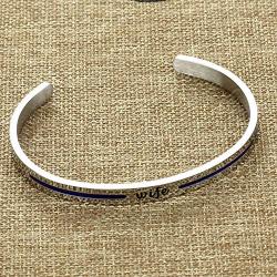 Kivosliviz Deputy Wife Jewelry Police Officer Gift Thin Bangle Bracelet Police Wife Mom Brcelet