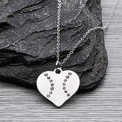 The Infinity Collection Softball Necklace- Softball Jewelry - I Love Softball Heart Pendent - Perfect Softball Player Gifts