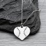 The Infinity Collection Softball Necklace- Softball Jewelry - I Love Softball Heart Pendent - Perfect Softball Player Gifts