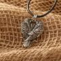 HAQUIL Viking Jewelry Huginn and Muninn Raven Couple Pendant Necklace for Men and Women