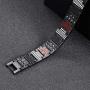 USWEL Magnetic Bracelets for Men Pure Titanium Bracelet with 591pcs Minerals, Adjustable