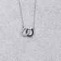 KEYCHIN Lucky Horseshoe Jewellery Horse Lovers Gift Popular Double U-Shaped Black and White Horseshoe U-Shaped Clavicle Necklace for Woman and Girl