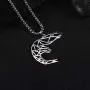cooltime Stainless Steel Hollow Out Geometric Animal Pendant Necklace for Unisex, 23 Box Chain cooltime Stainless Steel Hollow Out Geometric Animal Pendant Necklace for Unisex, 23 Box Chain