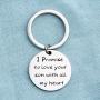 Zuo Bao Mother in Law Keychain Gifts I Promise to Love Your Son with All My Heart Wedding Gift to Mother/Father of Groom