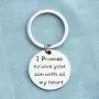 Zuo Bao Mother in Law Keychain Gifts I Promise to Love Your Son with All My Heart Wedding Gift to Mother/Father of Groom