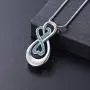 Casket Etcetera Love You Infinity Cremation Urn Necklace Jewelry for Women Casket Etcetera Love You Infinity Cremation Urn Necklace Jewelry for Women