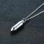 VNOX Stainless Steel Bullet Pendant Necklace for Men Women,Black VNOX Stainless Steel Bullet Pendant Necklace for Men Women,Black