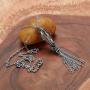 West Coast Jewelry | ELYA Faceted Crystal Stainless Steel Tassel Pendant Necklace