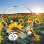 FUSTYLE Sunflower Charm Keychain Be Bright Sunny and Positive Sunflower Quote Inspirational Gift (Sunflower Bracelet)