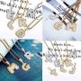 HECHUANG Gold Name Chain Necklace Personalized Initial Letter Necklace Women Men Gold Stainless Steel Rope Chain