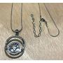 My Prime Gifts Interchangeable Snap Jewelry Double Halo Necklace 24'' + 3'' Extender Holds 18-20mm