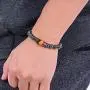 INENIMARTJ 2PCS Hematite Magnetic Therapy Bracelet for Men Women,Triple Protection Bracelet Hematite Beads+Black Obsidian+Tigers Eye Stone Bracelets