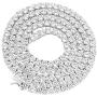 Bling Bling NY Unisex 4mm Real Solid 925 Sterling Silver Tennis Chain CZ One Row Choker Necklace 16-30'' Bracelet 6.5-9 Anti-Tarnish