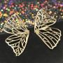 2 Pairs Cute Big Butterfly Stud Earrings s for Women Girls, Dainty Bohemian Gold Butterfly Wings Drop Dangle Earrings Jewelry