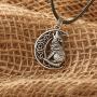 HAQUIL Wolf Jewelry Howling Wolf Pendant Necklace for Men for Women, 19.7''