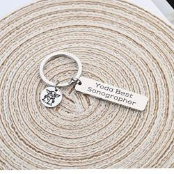SERIAA Sonographer Gifts Graduation Gifts for Ultrasound Student Yoda Best Sonographer Key Chain Radiologic Technologists Appreciation Gifts