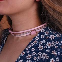 FANCY SHINY Leather Wrap Bracelet Boho Cuff Bracelets Crystal Bead Bracelet with Magnetic Clasp Jewelry Gifts for Women Teen Girls