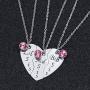 LIUANAN Inspirational Matching Heart Necklaces for Women Stainless Steel Personalized Jewelry Gift for Birthday