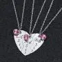 LIUANAN Inspirational Matching Heart Necklaces for Women Stainless Steel Personalized Jewelry Gift for Birthday LIUANAN Inspirational Matching Heart Necklaces for Women Stainless Steel Personalized Jewelry Gift for Birthday