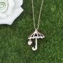 SEIRAA Umbrella Jewelry Umbrella Pendant Necklace Cubic Zircon Umbrella Necklace