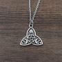SanLan Triple Moon Goddess Triquetra Pentacle Necklace Pagan Wicca Pendant Necklace