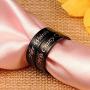 fashionlife2018 Couple Rings Wedding Band Anniversary Engagement His and Her Promise Ring His Crazy Her Weirdo Black Titanium Steel Ring 6mm