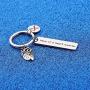 WUSUANED CHD Keychain Mom/Dad of A Heart Warrior Keychain Congenital Defect Awareness Gift for Heart Warrior Mom Dad