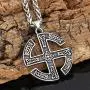 GuoShuang Kolovrat Knot Amulet Slavs Stainless Steel Pendant Necklace GuoShuang Kolovrat Knot Amulet Slavs Stainless Steel Pendant Necklace