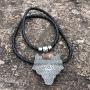 W WOOGGE Mens Necklace Norse Vikings Pendant Choker Necklace Wolf Head Nordic Necklace Original Animal Gothic Amulet Jewelry for Women