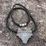 W WOOGGE Mens Necklace Norse Vikings Pendant Choker Necklace Wolf Head Nordic Necklace Original Animal Gothic Amulet Jewelry for Women