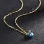 Kyerlyn Evil Eye Pendant Choker Necklace 18k Gold Plated Evil Eye Pendant Necklace for Women Girl Teen Simple Jewelry Gift for Birthday Christmas Day Valentines Day and Mothers Day