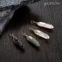 JADENOVA Full Wire Wrapped Energy Healing Crystal Gemstone Pendant Necklace 18'' Stainless Steel Chain JADENOVA Full Wire Wrapped Energy Healing Crystal Gemstone Pendant Necklace 18'' Stainless Steel Chain