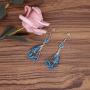 Bohemian Vintage Dangle Earrings Retro Rhinestone Earrings Antique Silver Ethnic Gypsy Tribal Indian Bollywood Crystal Drop Earrings Jewelry for Women Girls